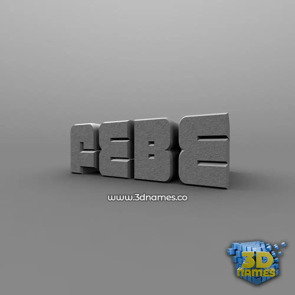 febe in Solid Grey style - 3D name wallpaper