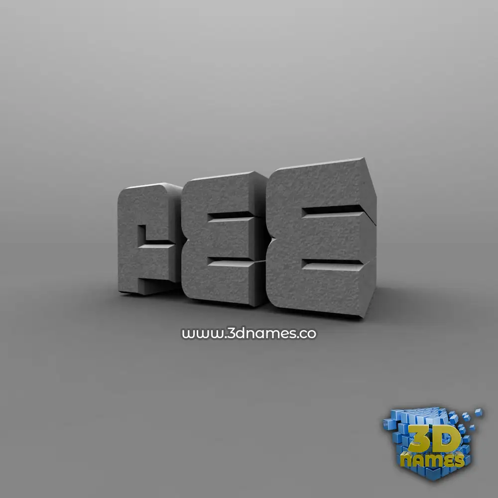 fee in Solid Grey style - 3D name wallpaper