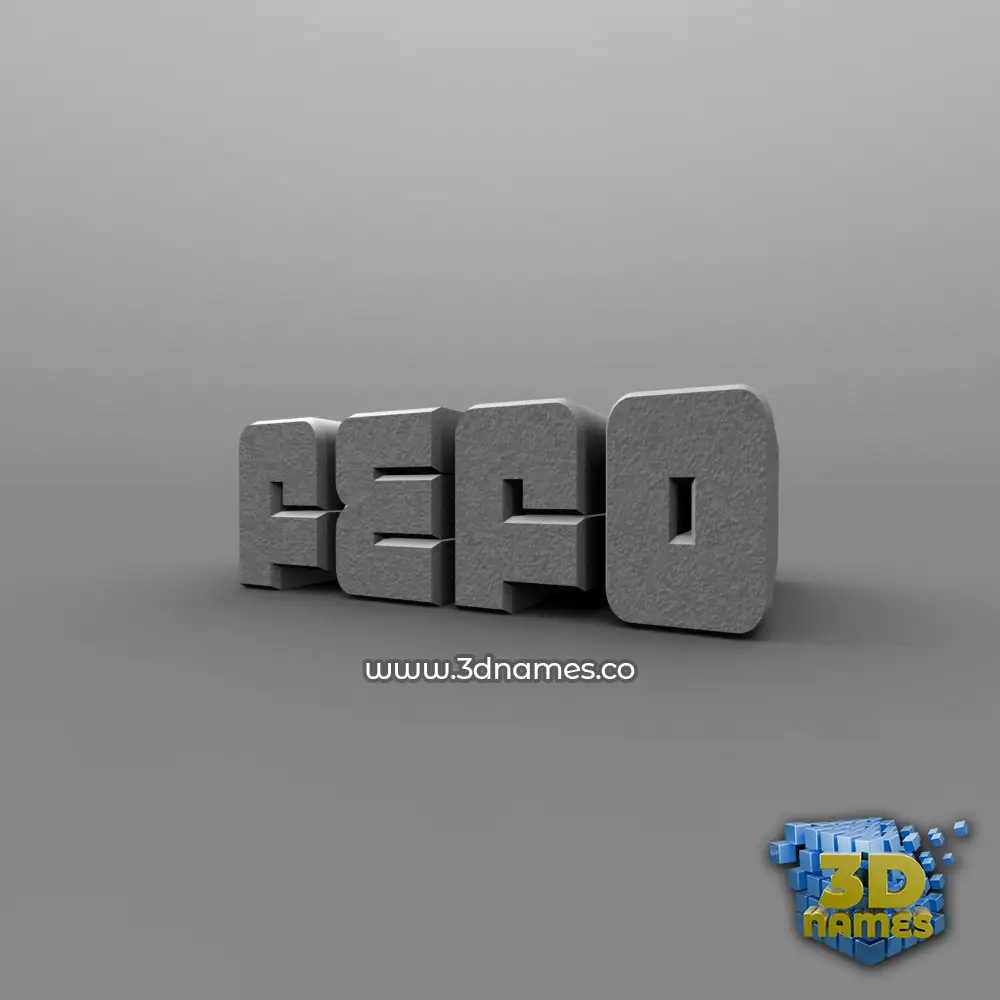 fefo in Solid Grey style - 3D name wallpaper