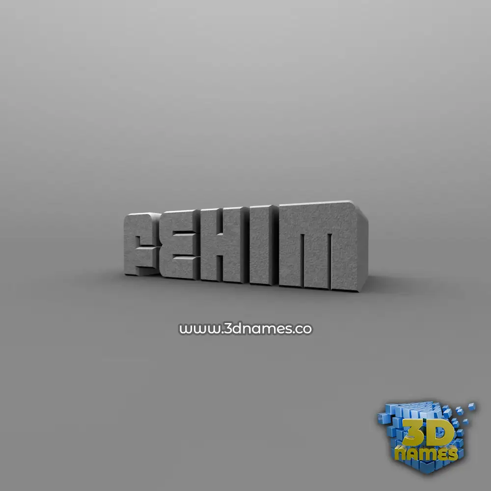 fehim in Solid Grey style - 3D name wallpaper