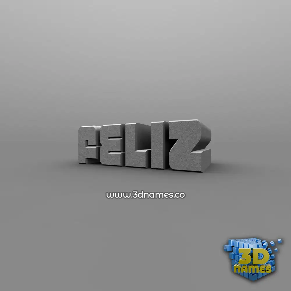feliz in Solid Grey style - 3D name wallpaper