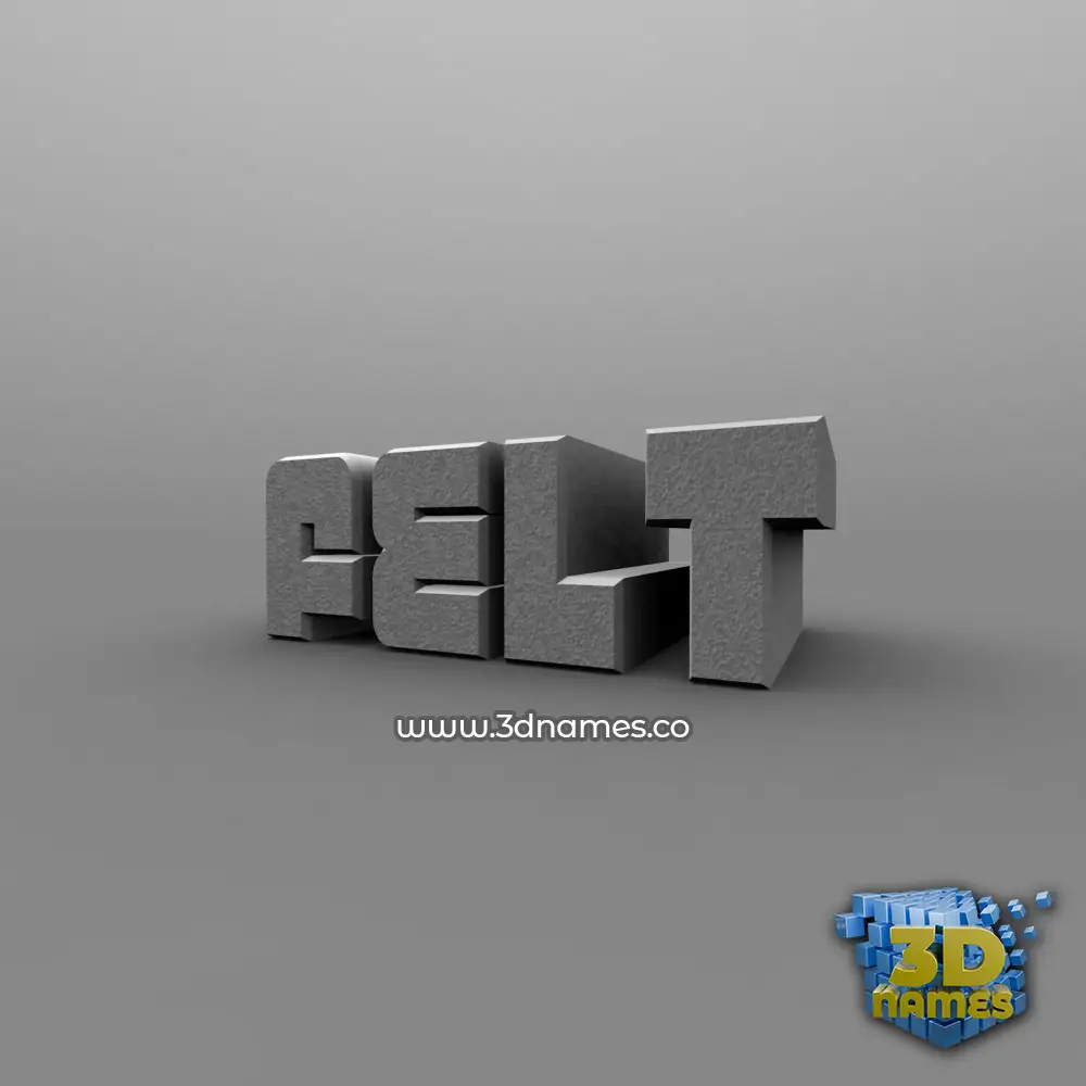 felt in Solid Grey style - 3D name wallpaper