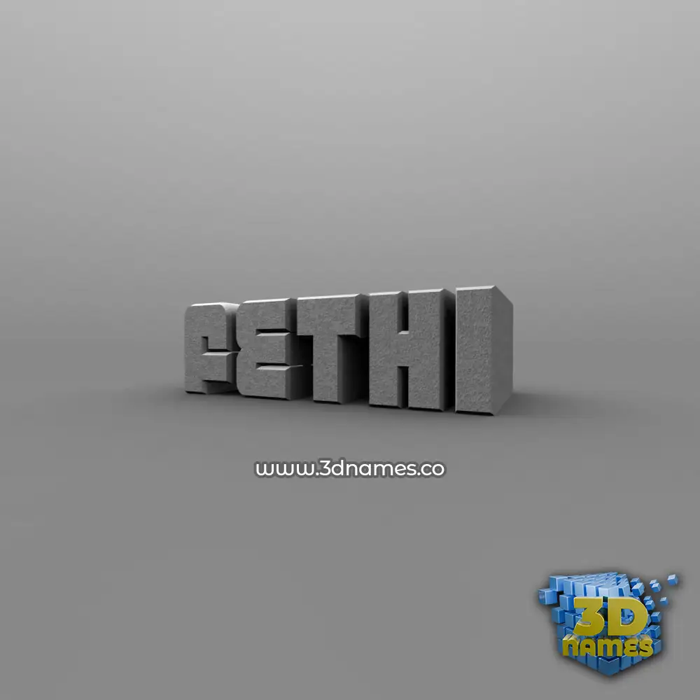 fethi in Solid Grey style - 3D name wallpaper