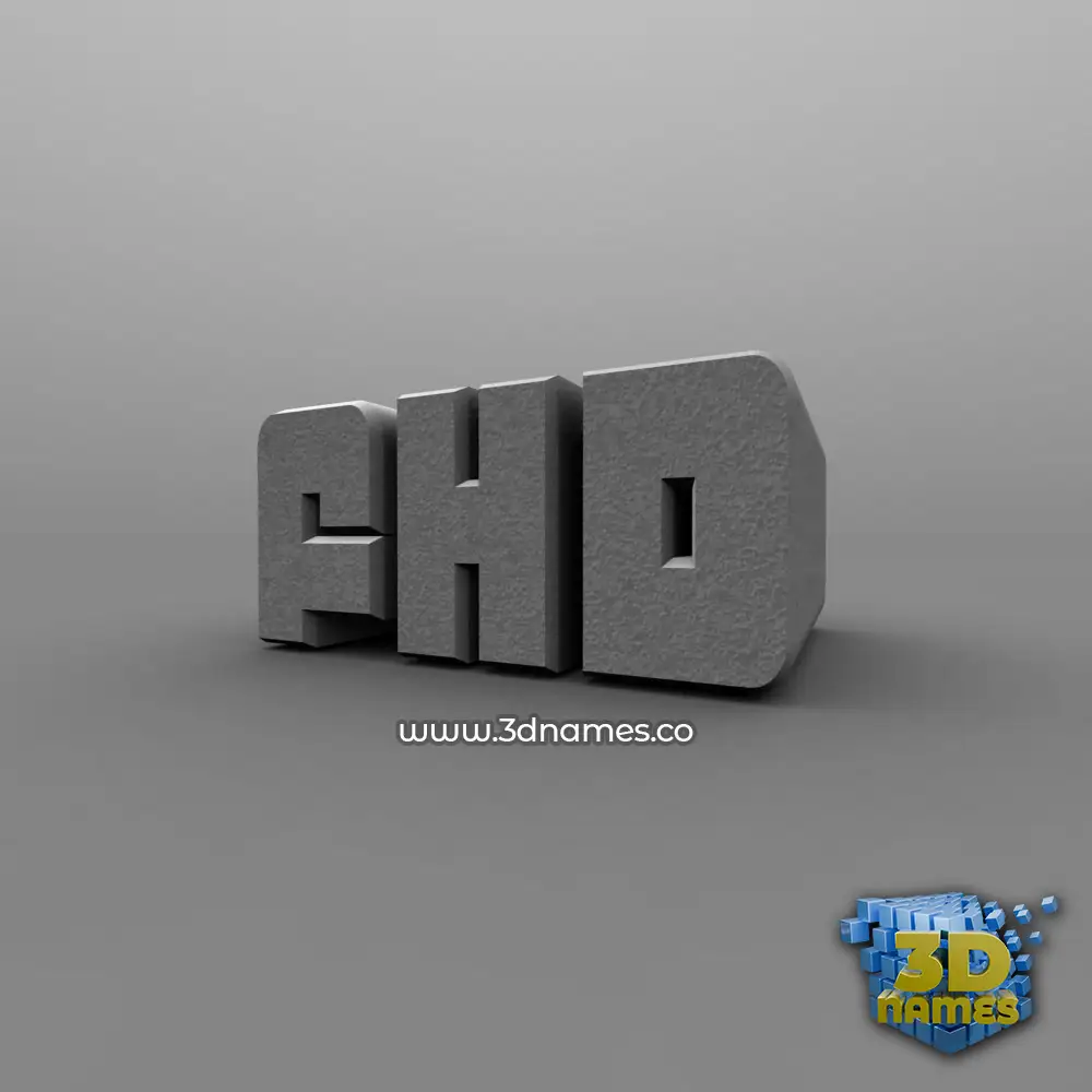 fhd in Solid Grey style - 3D name wallpaper
