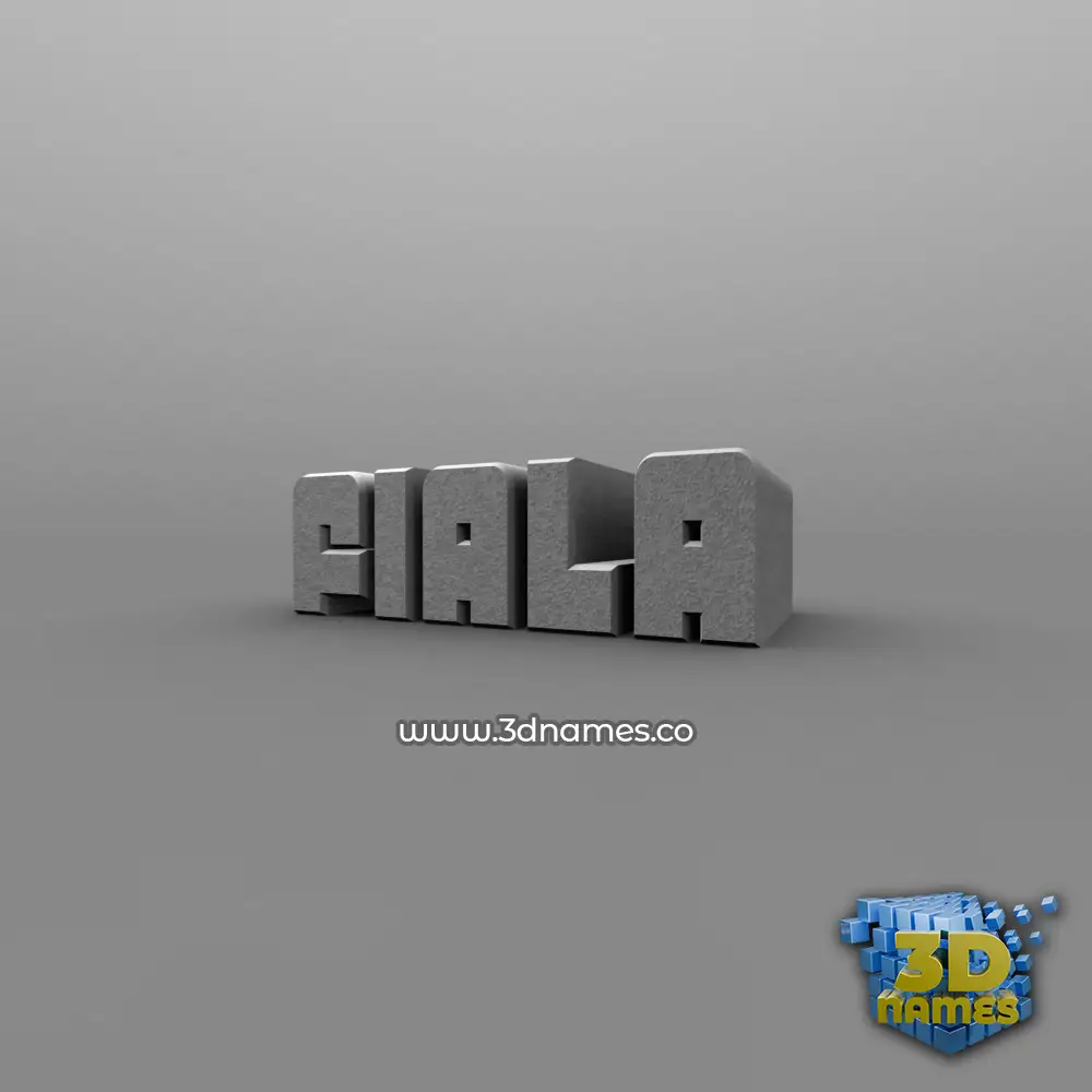 fiala in Solid Grey style - 3D name wallpaper