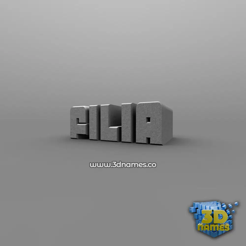 filia in Solid Grey style - 3D name wallpaper