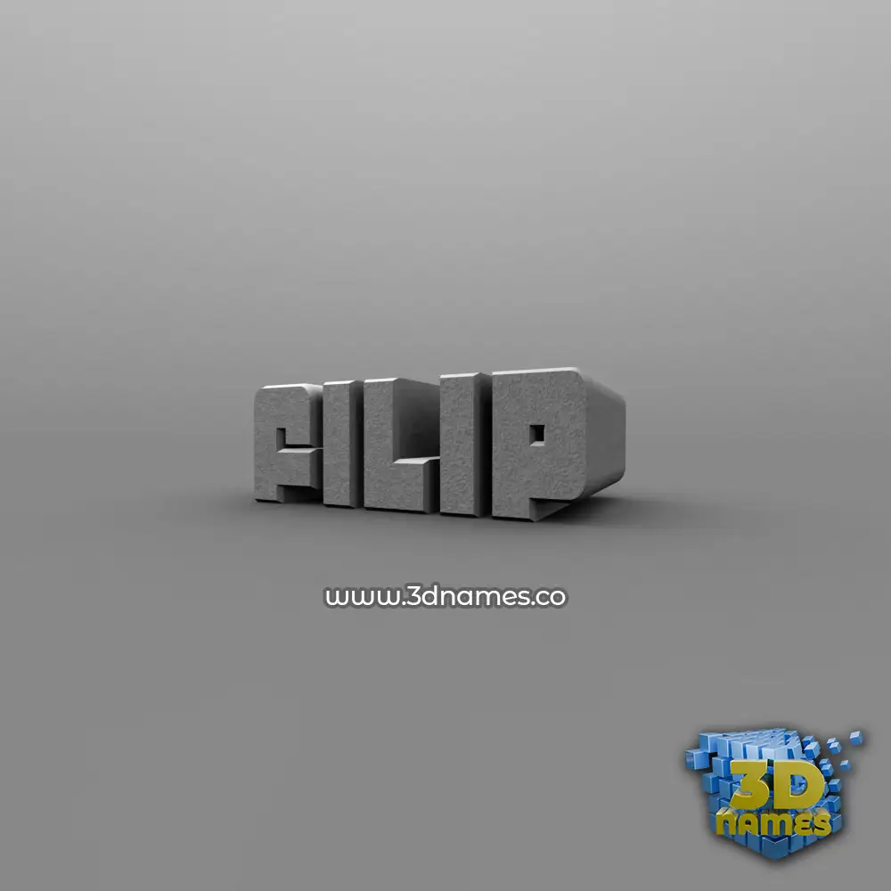 filip in Solid Grey style - 3D name wallpaper