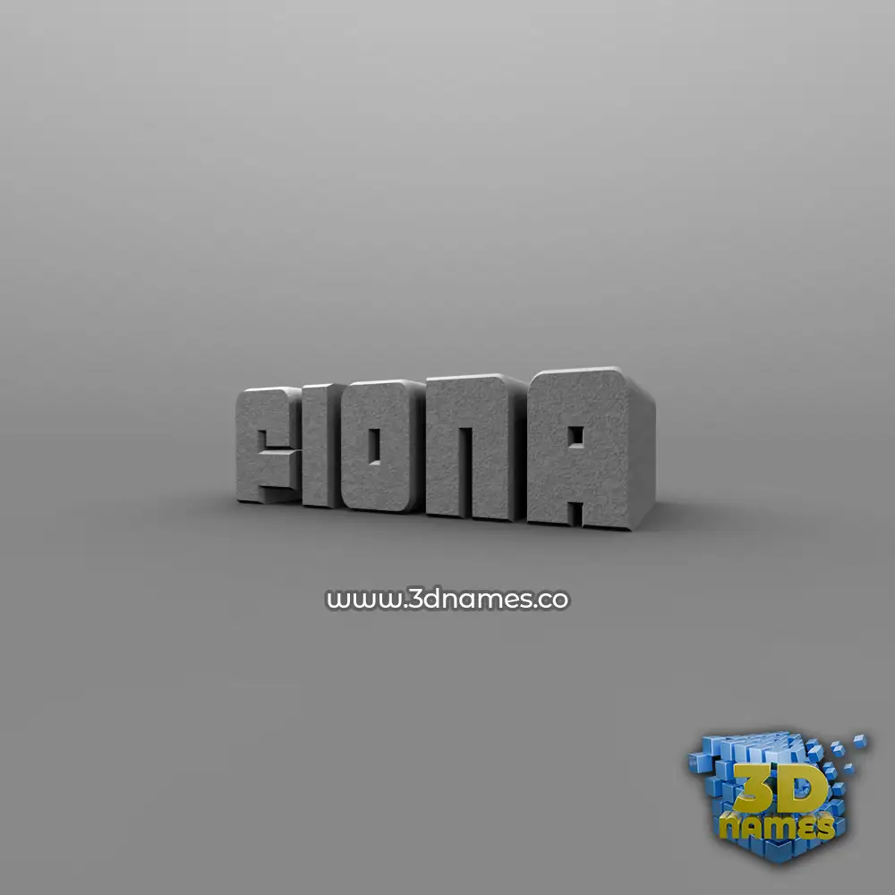 fiona in Solid Grey style - 3D name wallpaper
