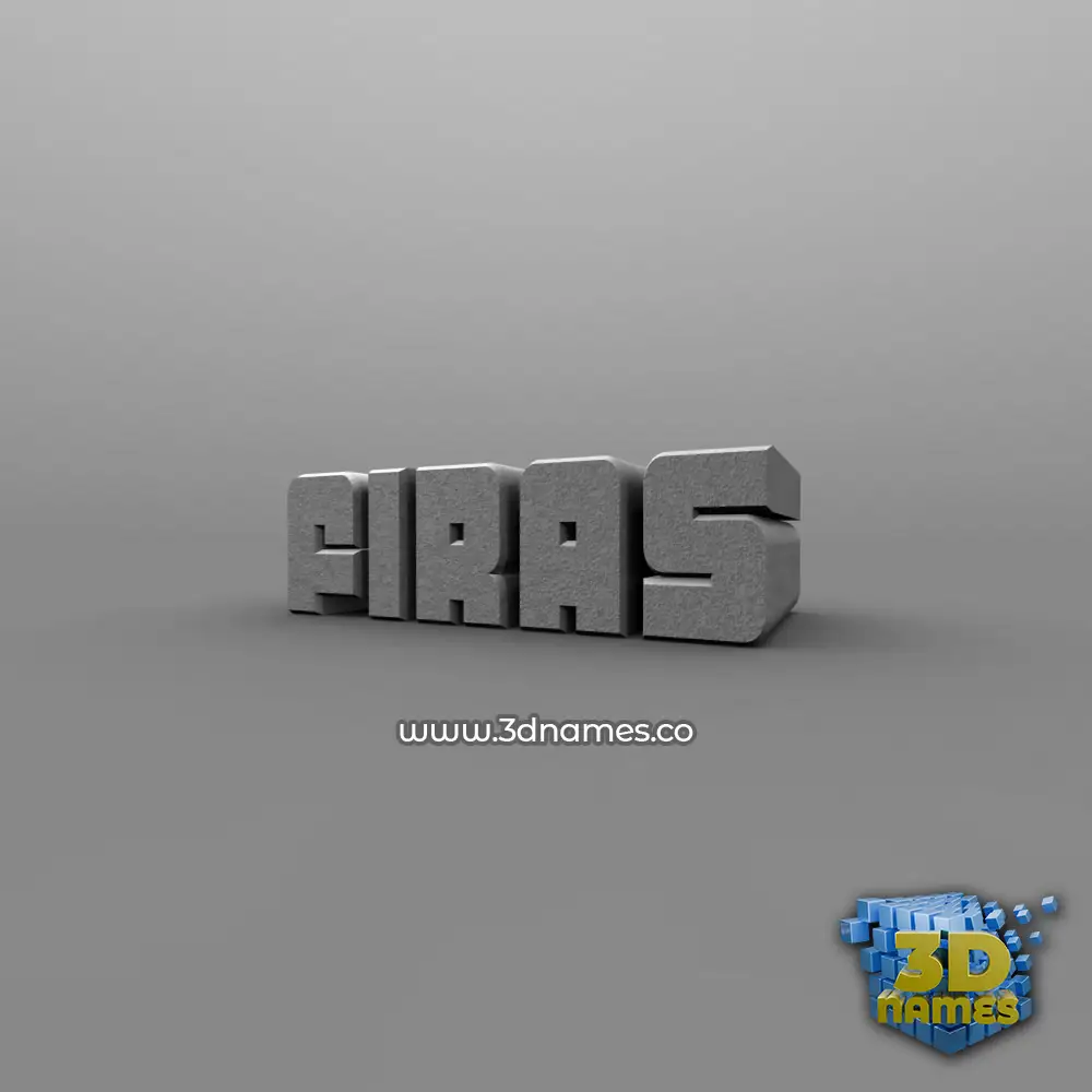 firas in Solid Grey style - 3D name wallpaper