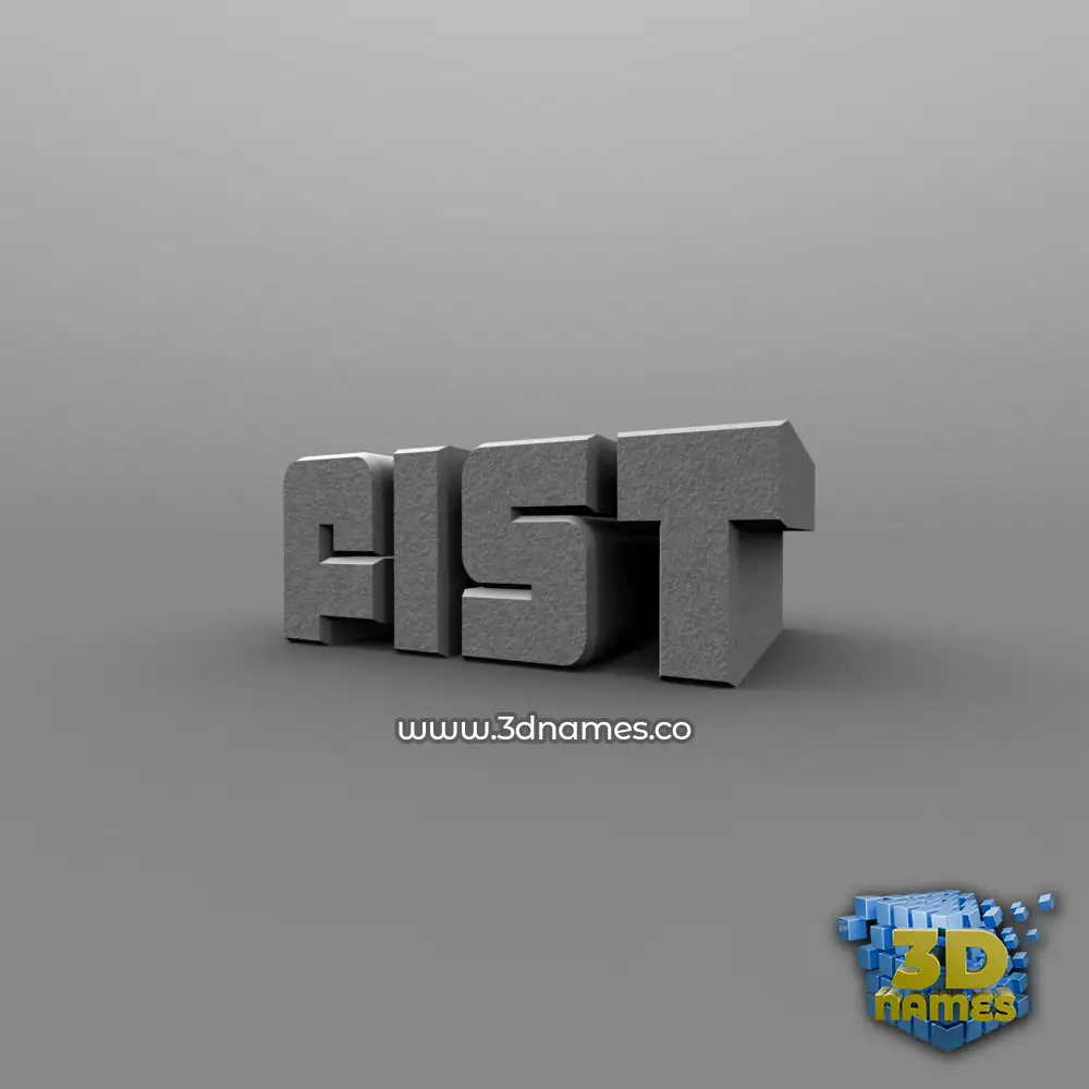 fist in Solid Grey style - 3D name wallpaper