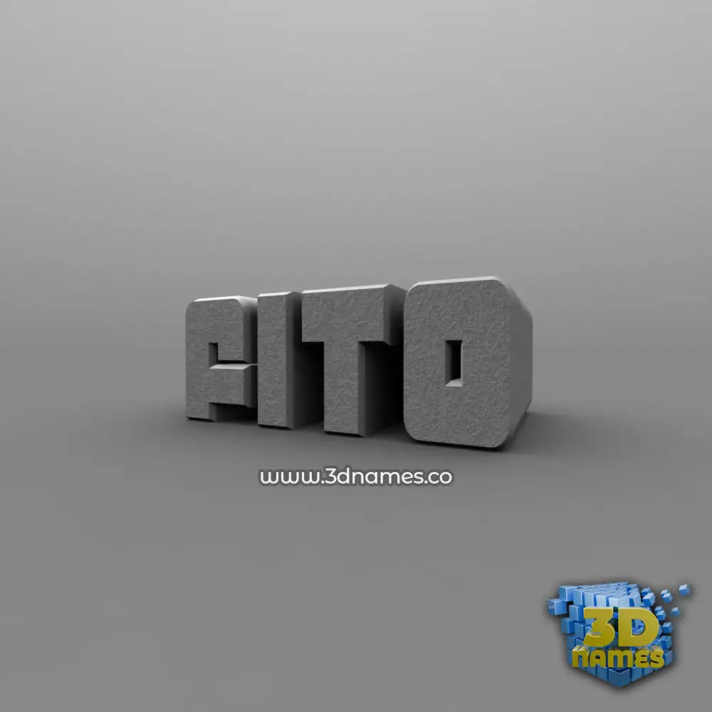 fito in Solid Grey style - 3D name wallpaper