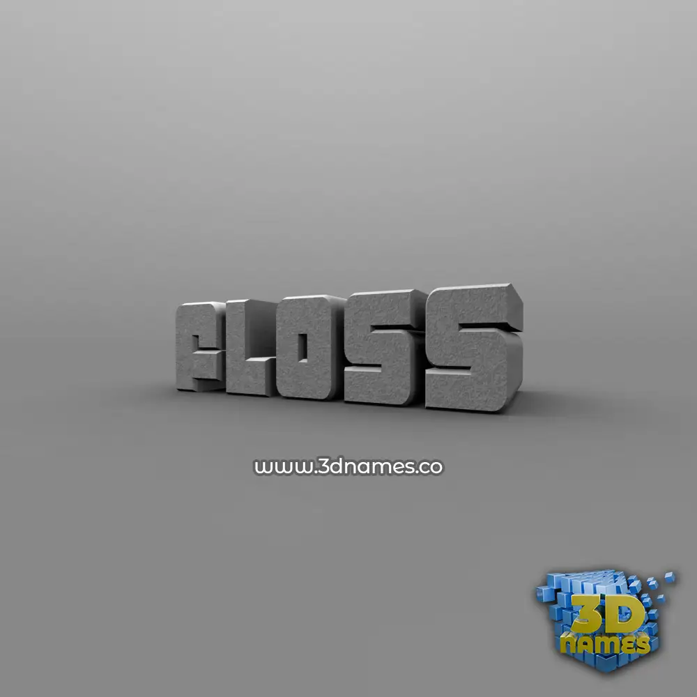 floss in Solid Grey style - 3D name wallpaper