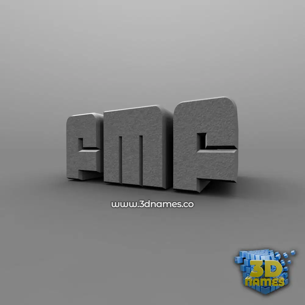 fmf in Solid Grey style - 3D name wallpaper