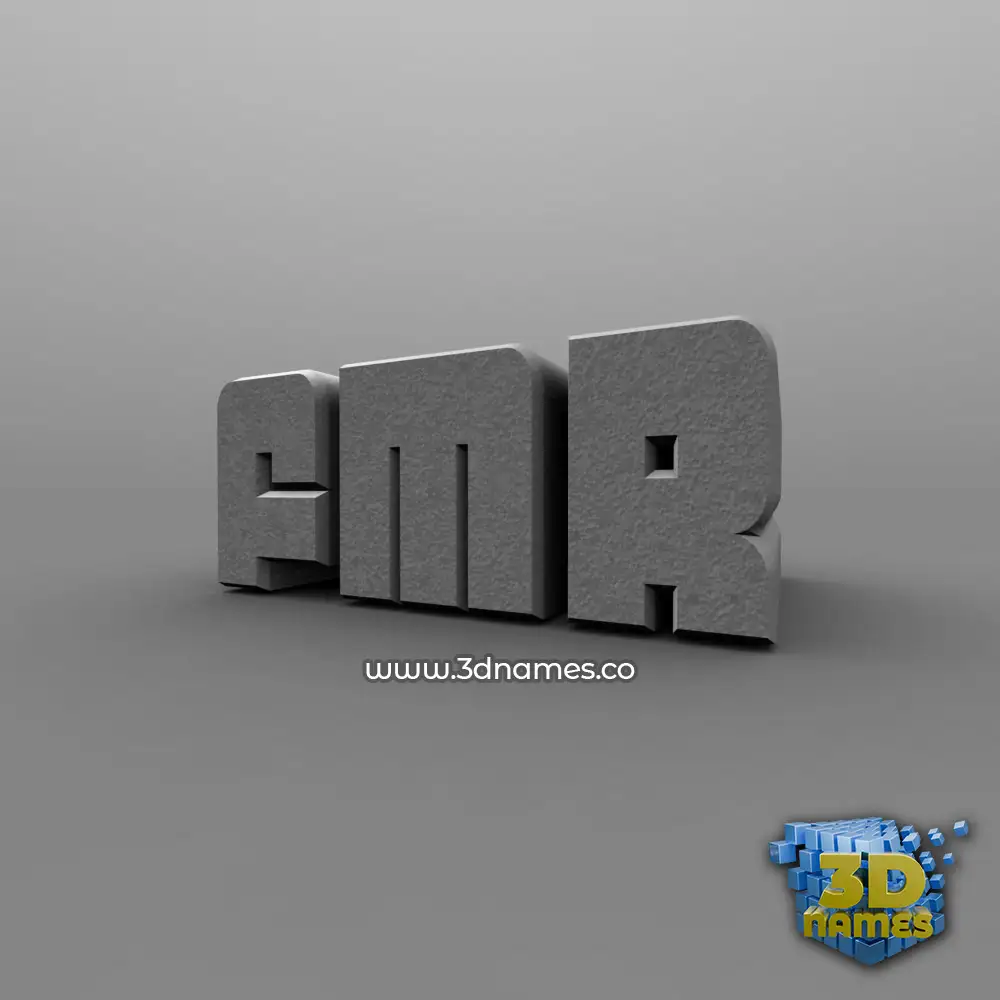 fmr in Solid Grey style - 3D name wallpaper