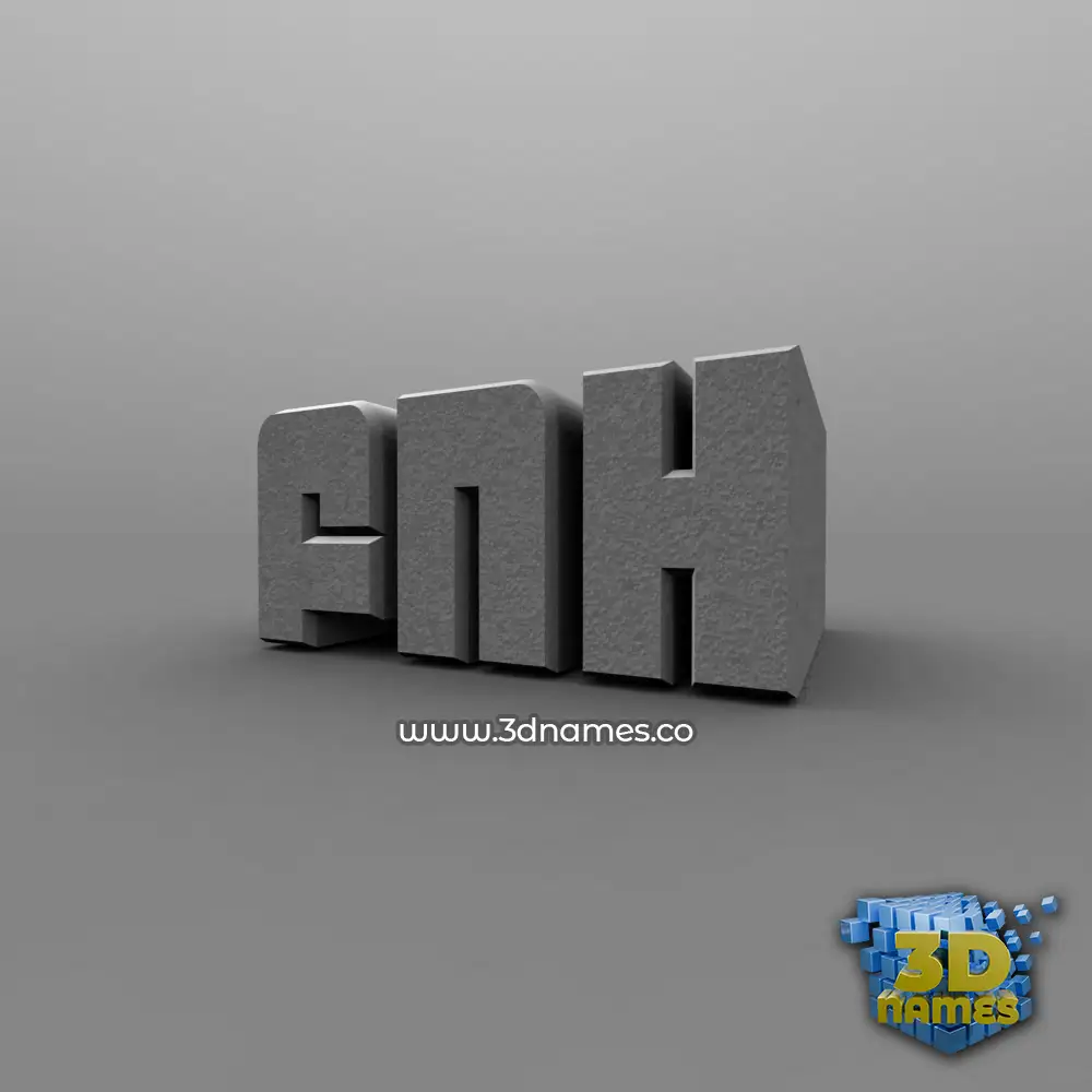 fnh in Solid Grey style - 3D name wallpaper