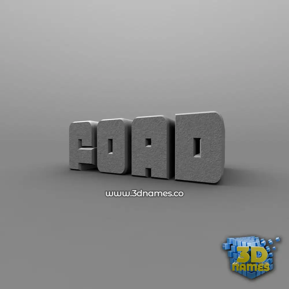 foad in Solid Grey style - 3D name wallpaper