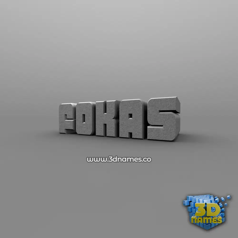 fokas in Solid Grey style - 3D name wallpaper