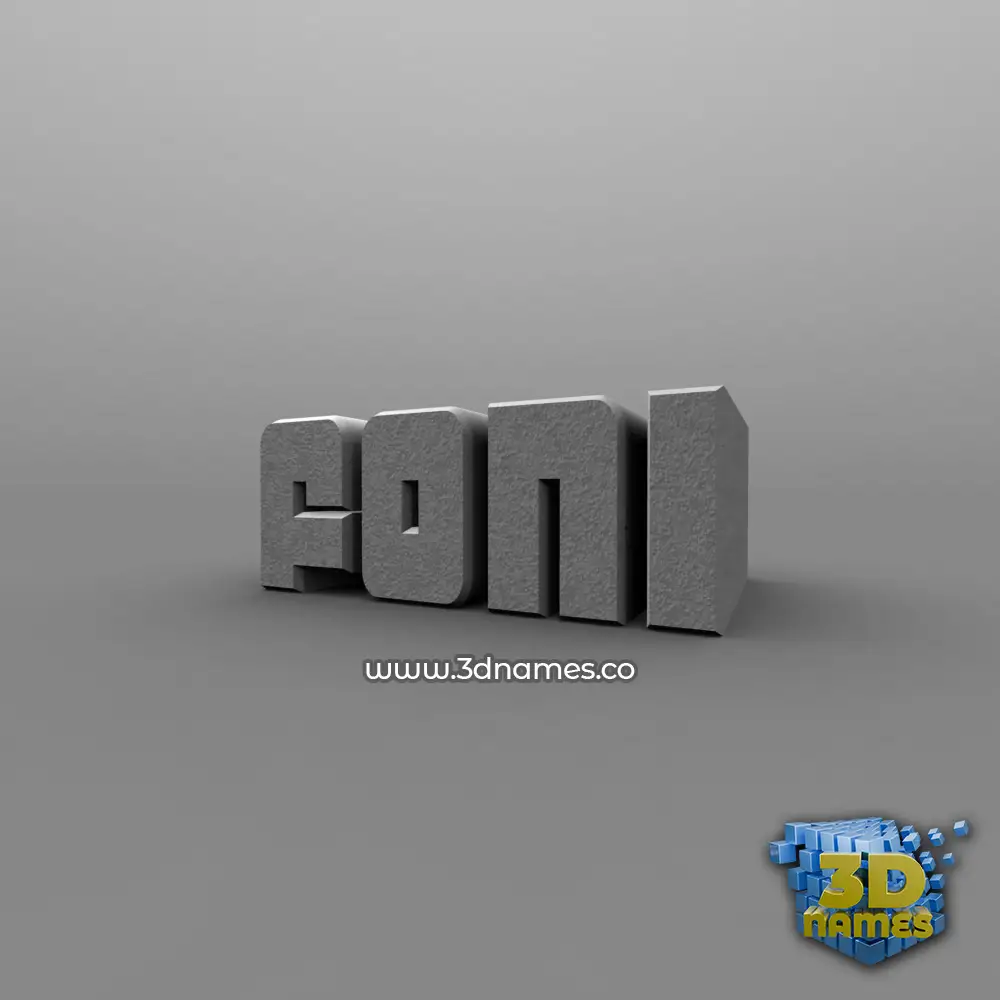 foni in Solid Grey style - 3D name wallpaper