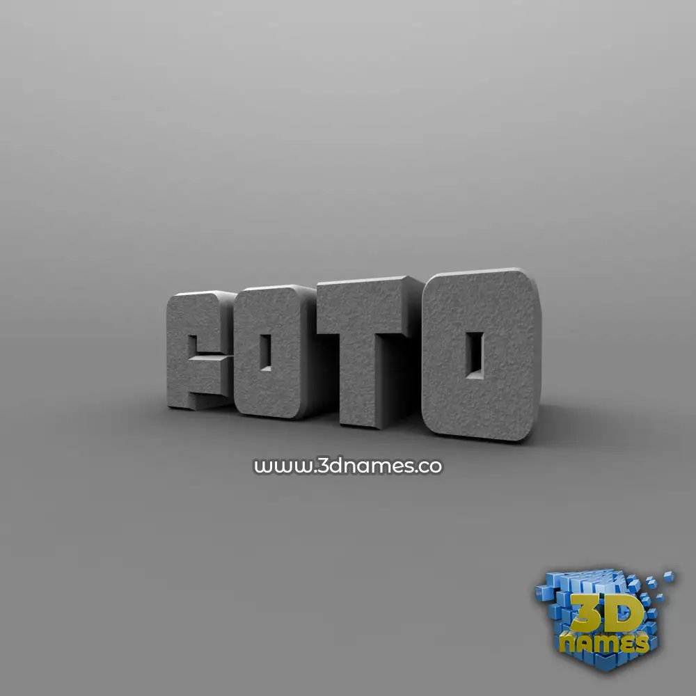 foto in Solid Grey style - 3D name wallpaper