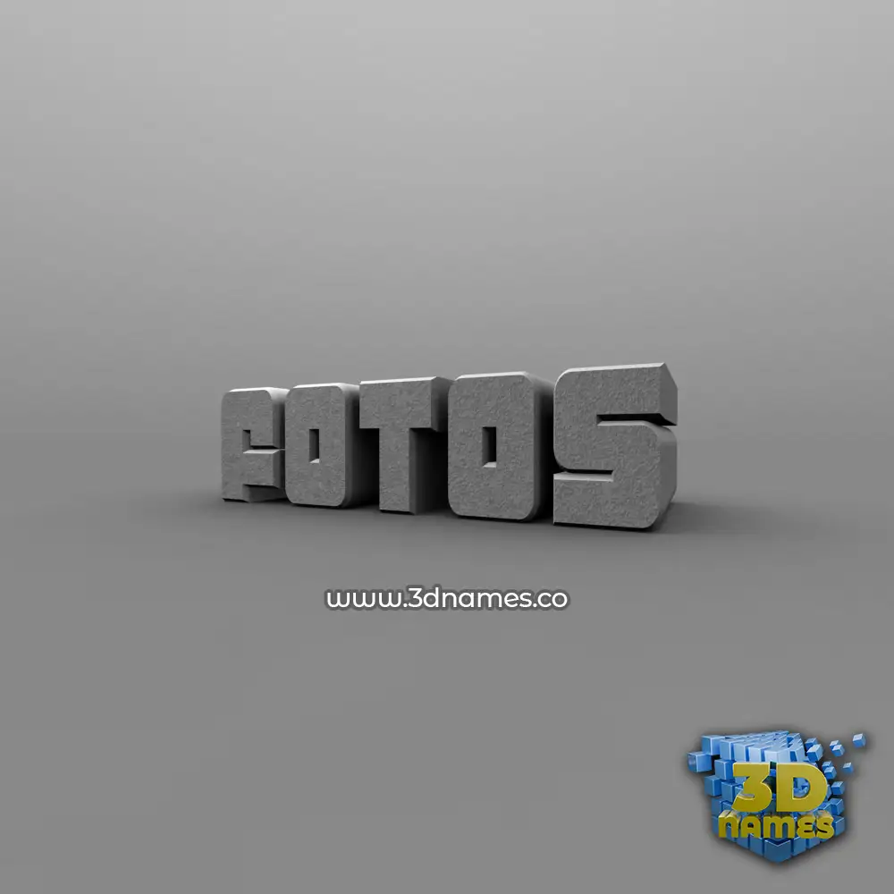 fotos in Solid Grey style - 3D name wallpaper