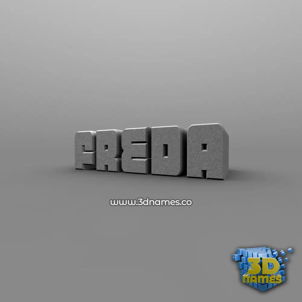 freda in Solid Grey style - 3D name wallpaper