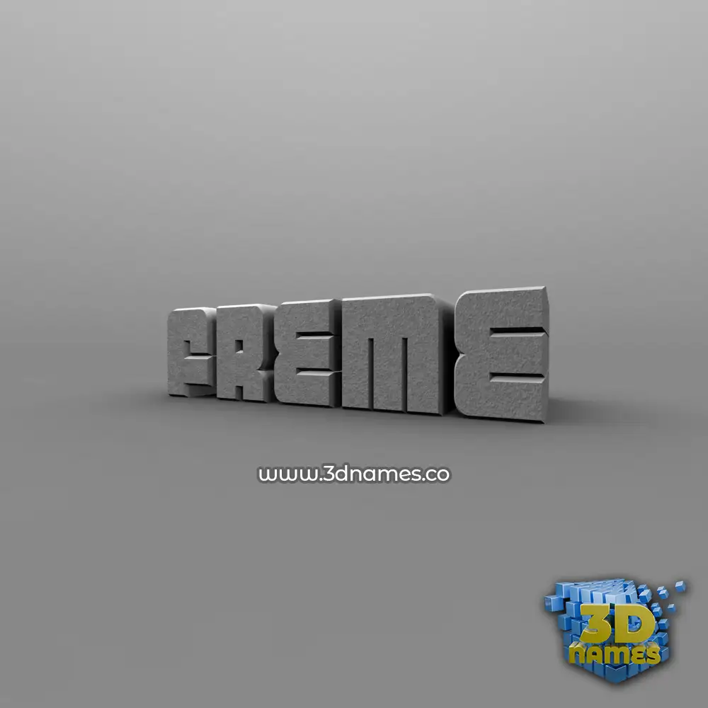 freme in Solid Grey style - 3D name wallpaper