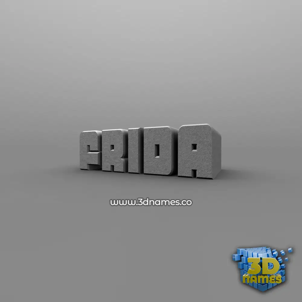 frida in Solid Grey style - 3D name wallpaper
