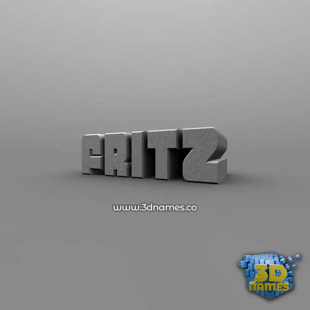 fritz in Solid Grey style - 3D name wallpaper