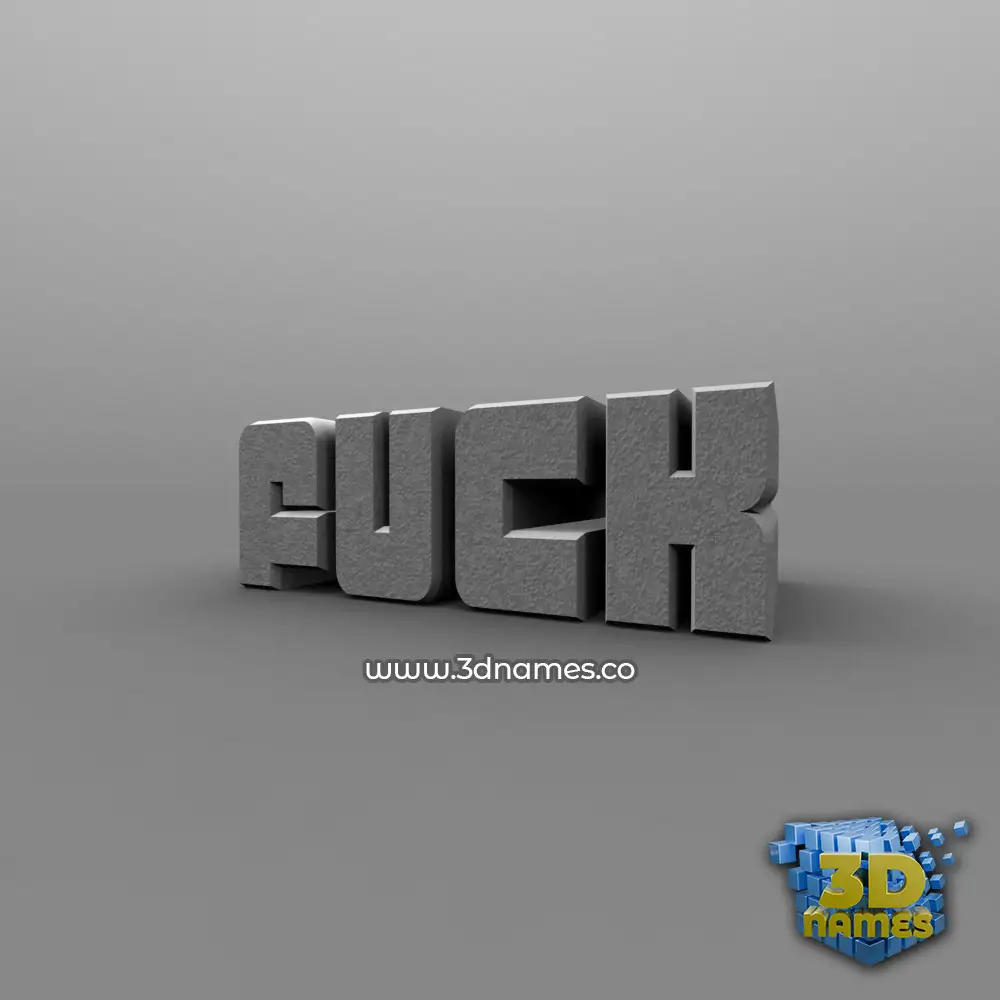fuck in Solid Grey style - 3D name wallpaper