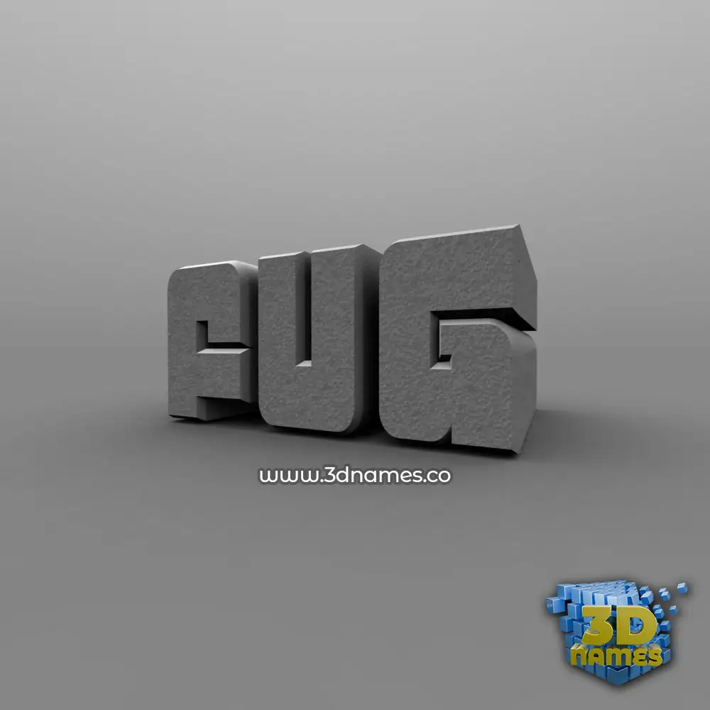 fug in Solid Grey style - 3D name wallpaper