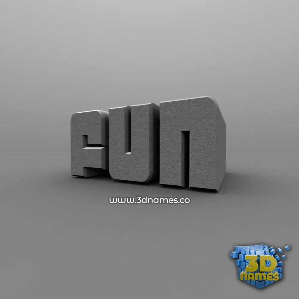 fun in Solid Grey style - 3D name wallpaper