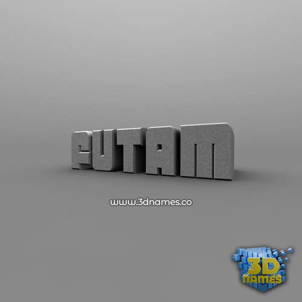 futam in Solid Grey style - 3D name wallpaper