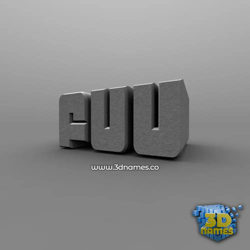 fuu in Solid Grey style - 3D name wallpaper