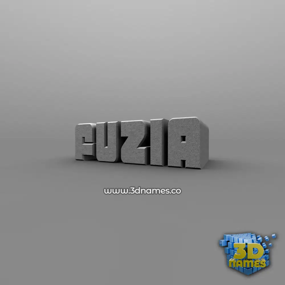 fuzia in Solid Grey style - 3D name wallpaper