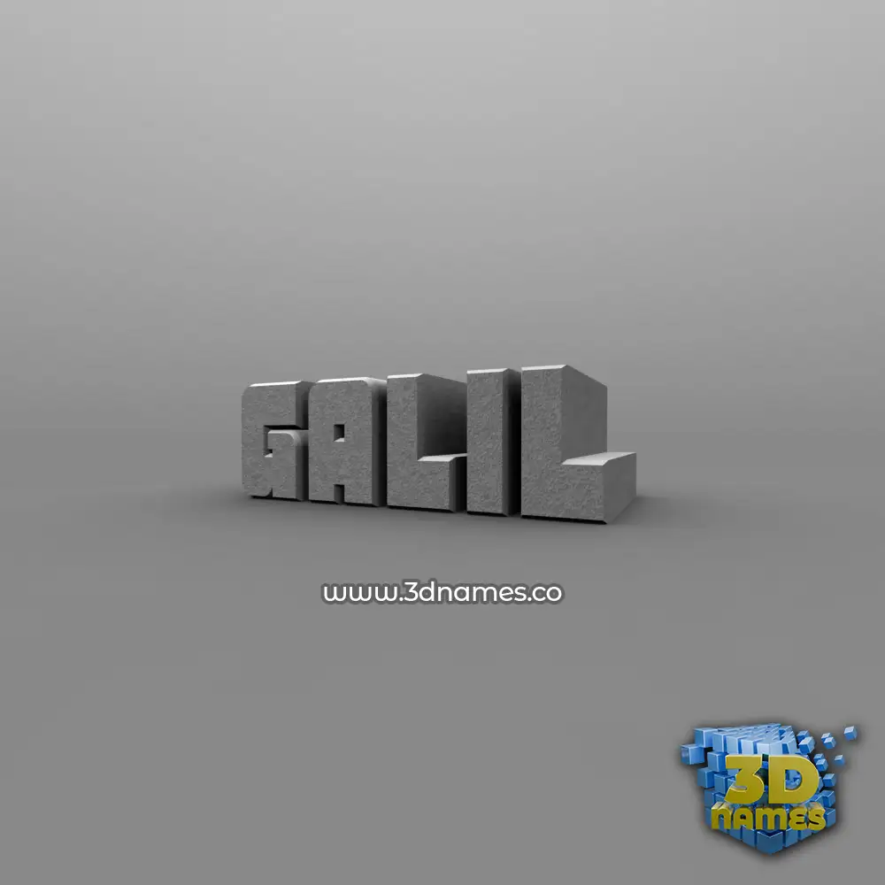 galil in Solid Grey style - 3D name wallpaper