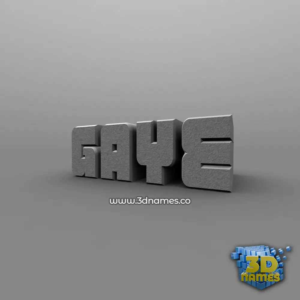 gaye in Solid Grey style - 3D name wallpaper