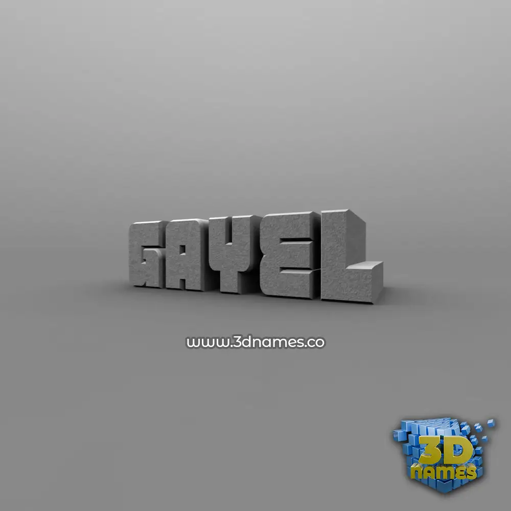 gayel in Solid Grey style - 3D name wallpaper