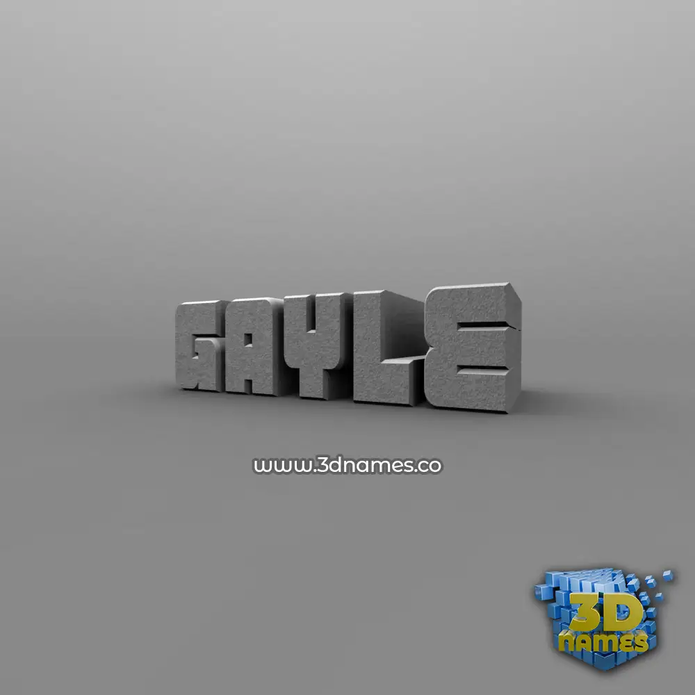gayle in Solid Grey style - 3D name wallpaper