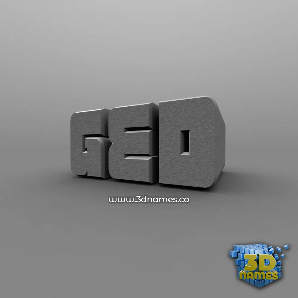 ged in Solid Grey style - 3D name wallpaper