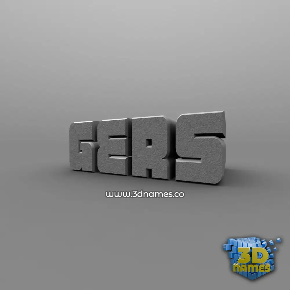gers in Solid Grey style - 3D name wallpaper