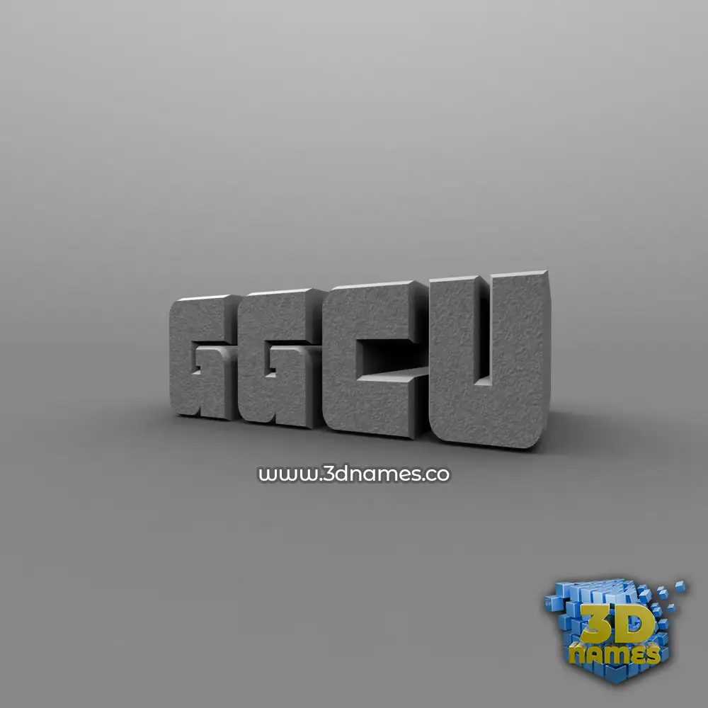 ggcu in Solid Grey style - 3D name wallpaper