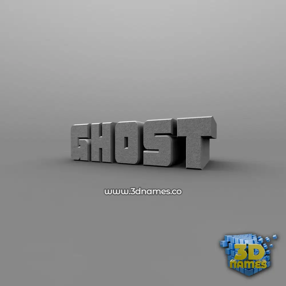 ghost in Solid Grey style - 3D name wallpaper