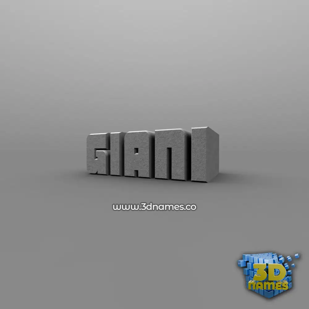 giani in Solid Grey style - 3D name wallpaper