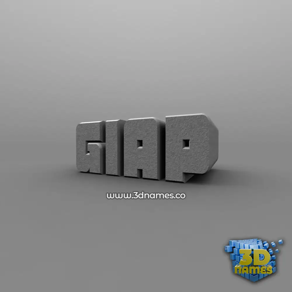 giap in Solid Grey style - 3D name wallpaper