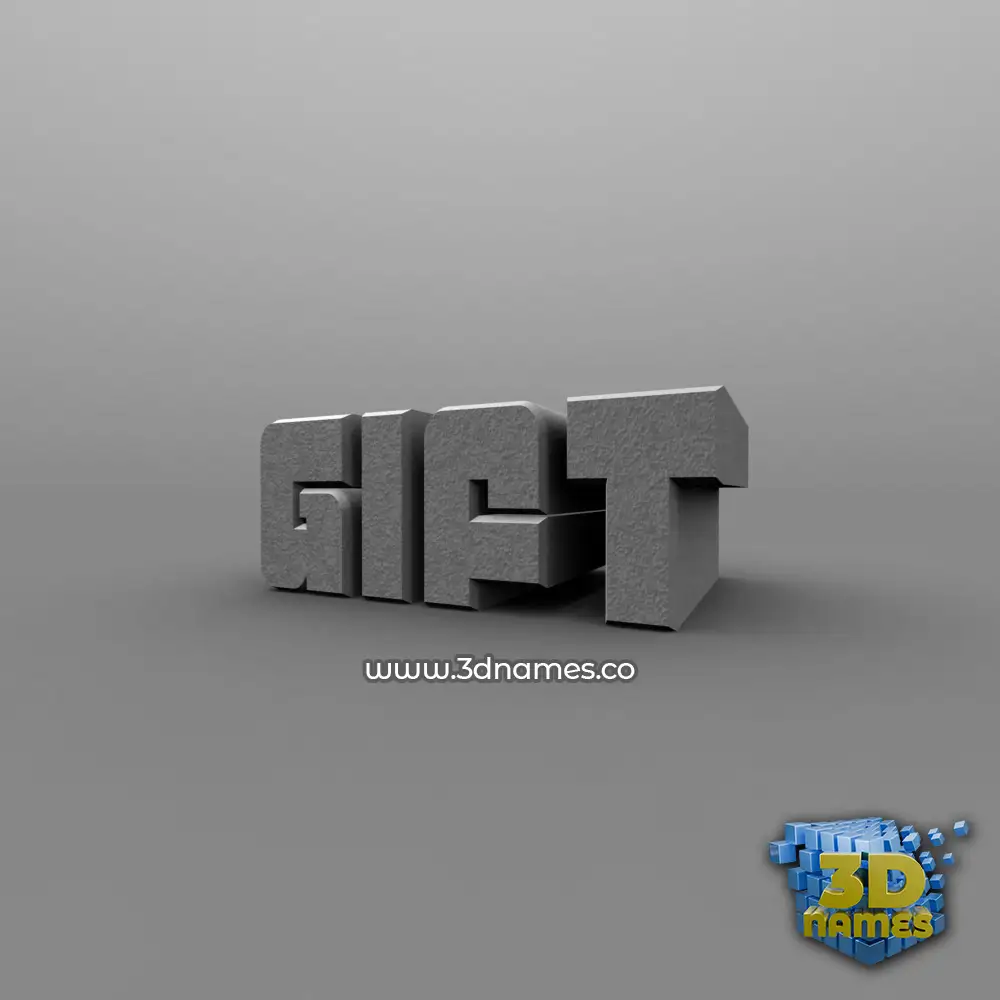 gift in Solid Grey style - 3D name wallpaper