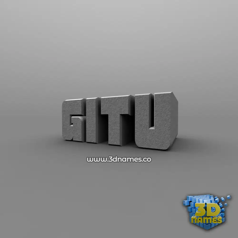 gitu in Solid Grey style - 3D name wallpaper