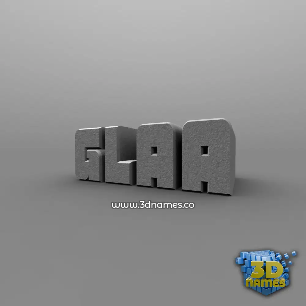 glaa in Solid Grey style - 3D name wallpaper