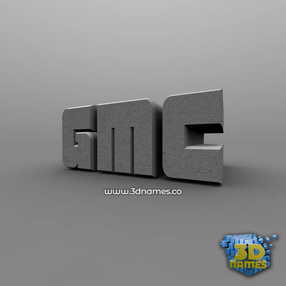 gmc in Solid Grey style - 3D name wallpaper