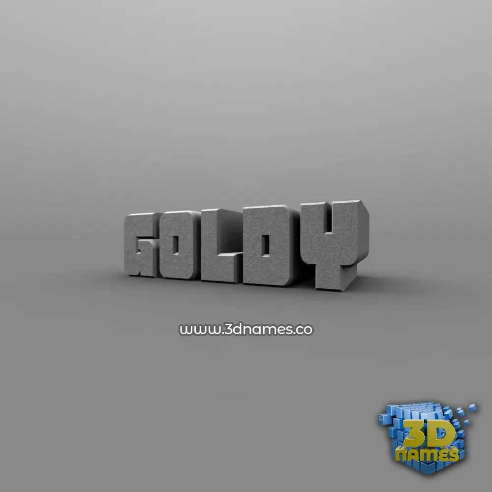 goldy in Solid Grey style - 3D name wallpaper