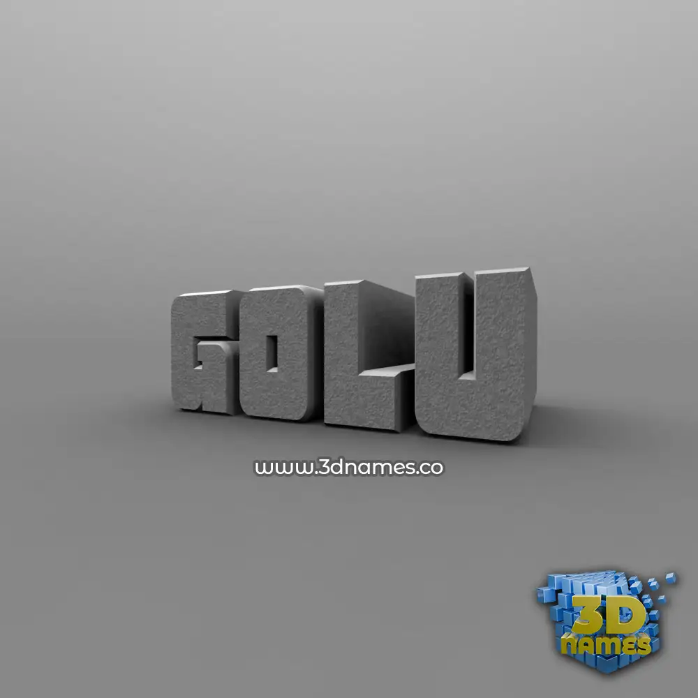 golu in Solid Grey style - 3D name wallpaper